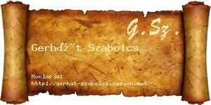 Gerhát Szabolcs névjegykártya