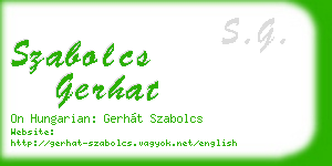 szabolcs gerhat business card